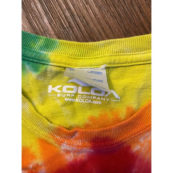 Koloa Surf Company Spiral Tie-Dye Short Sleeve Shirt Men's Size Medium - Picture 2 of 2